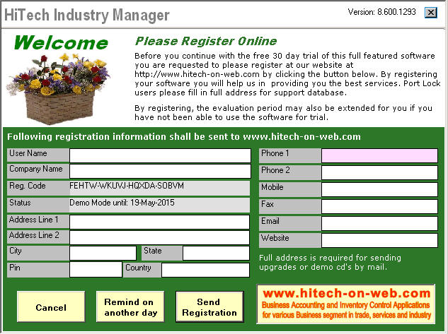 Accounting Software for Industry, Industry Specific Software, Accounting, ERP, CRM Software for Industry, Industry Software, ERP, CRM and Accounting Software for Industry, Manufacturing units. Modules : Customers, Suppliers, Inventory Control, Sales, Purchase, Accounts & Utilities. Free Trial Download